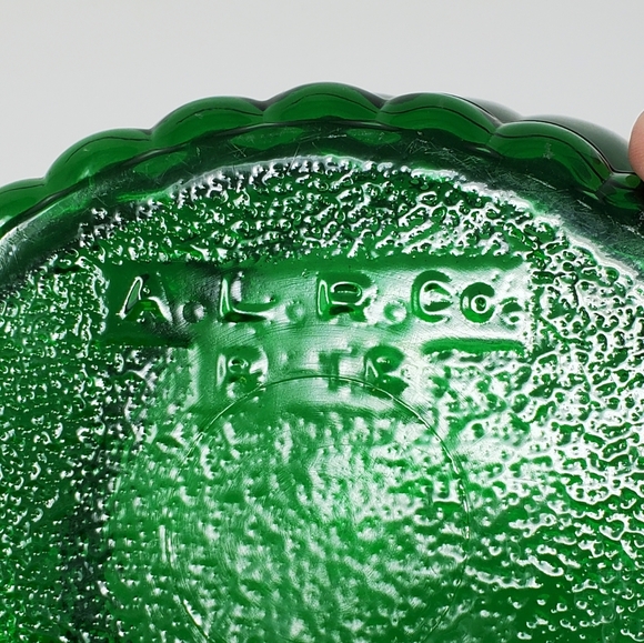 A.L.R. Co. Green Glass Vase Bowl - Picture 5 of 9
